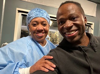 Oriyomi Alimi (right), participated in the Grey’s Anatomy Communications Fellowship Program in Los Angeles